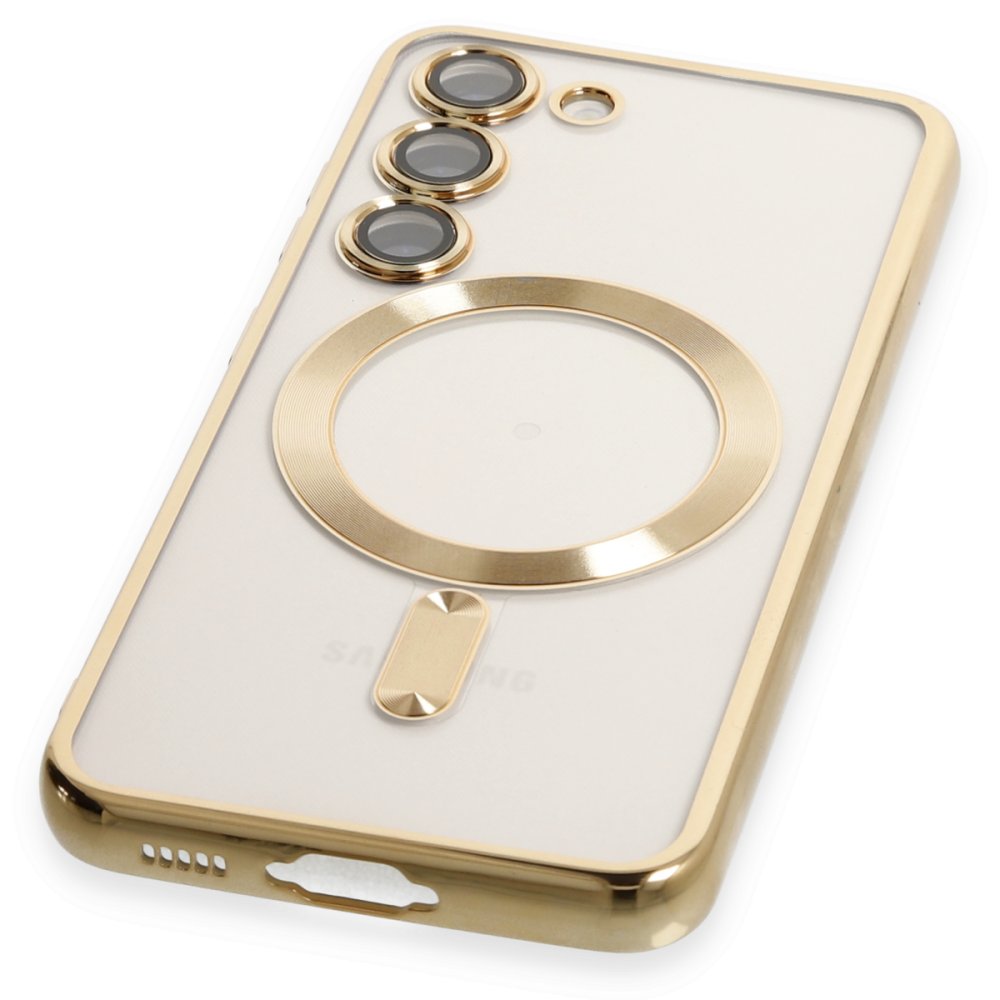 Newface Samsung Galaxy S23 Plus Kılıf Kross Magneticsafe Kapak - Gold