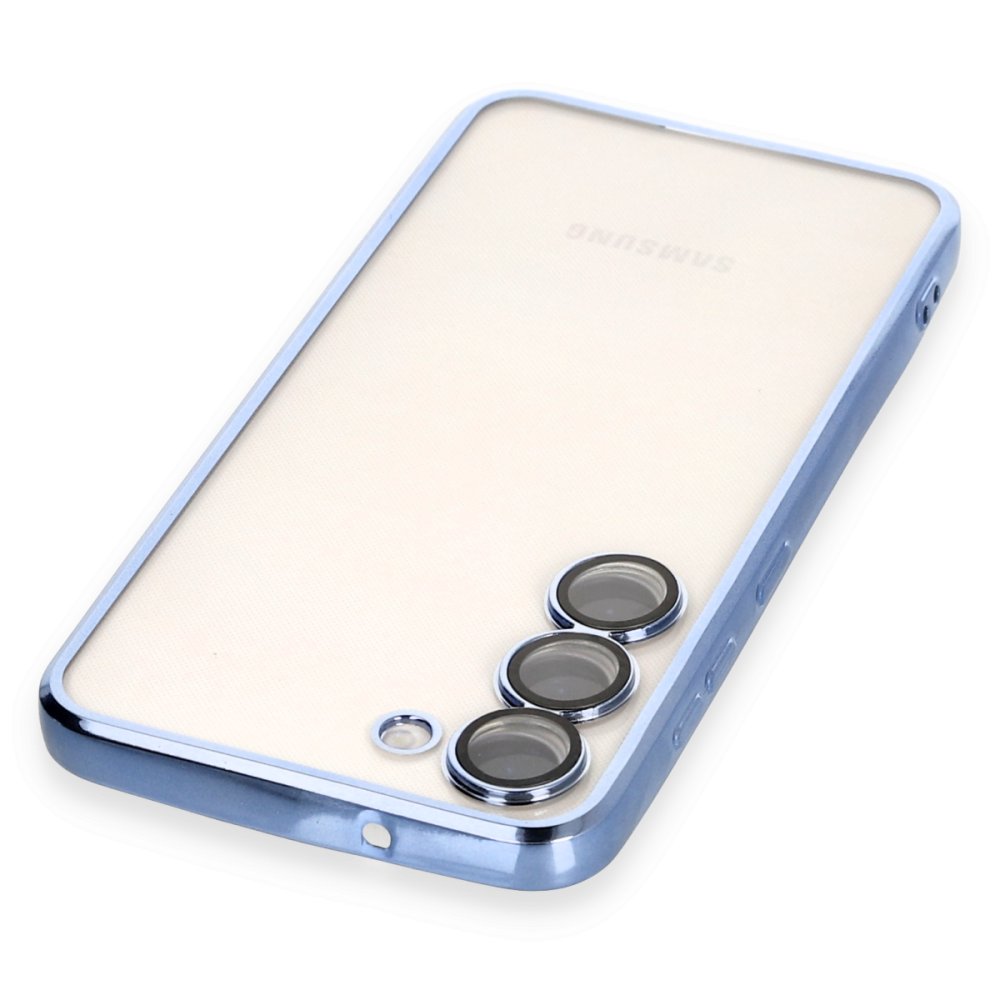 Newface Samsung Galaxy S23 Plus Kılıf Razer Lensli Silikon - Açık Mavi