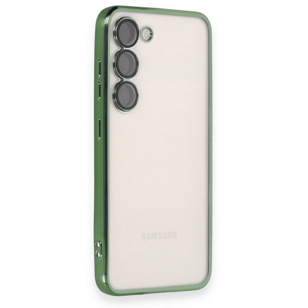 Newface Samsung Galaxy S23 Plus Kılıf Razer Lensli Silikon - Yeşil