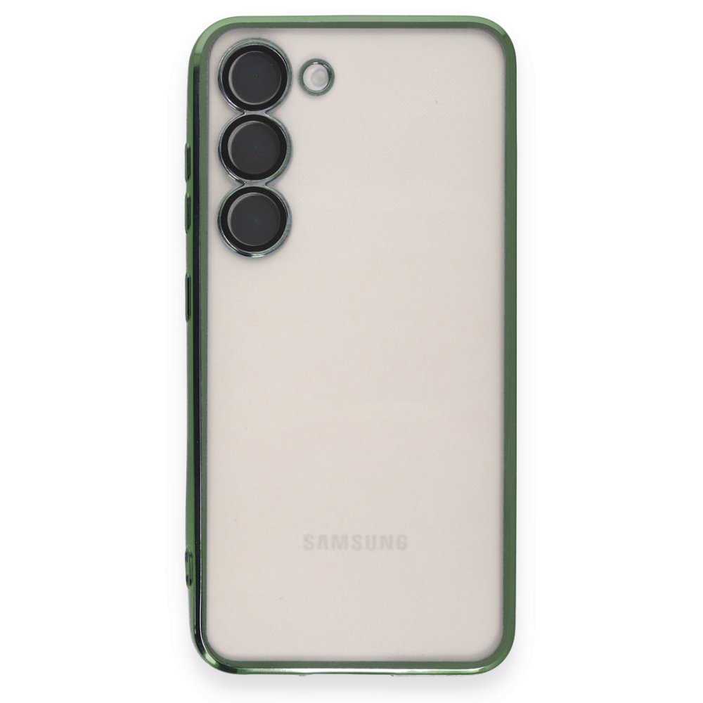 Newface Samsung Galaxy S23 Plus Kılıf Razer Lensli Silikon - Yeşil
