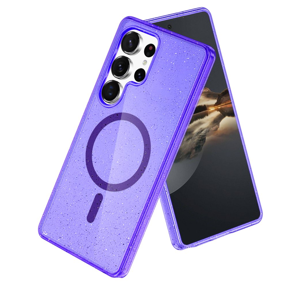 Newface Samsung Galaxy S23 Ultra Kılıf Glow Magsafe Kapak - Mor