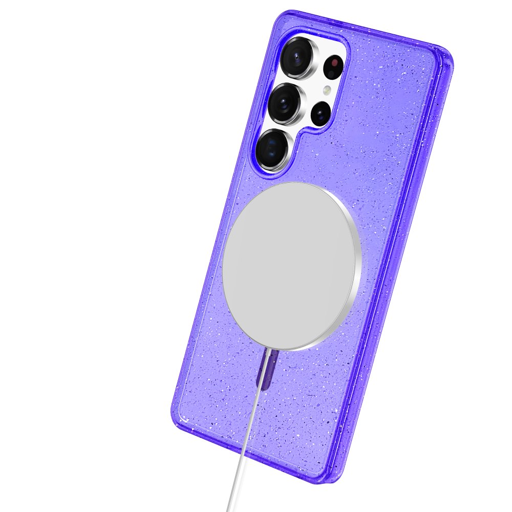 Newface Samsung Galaxy S23 Ultra Kılıf Glow Magsafe Kapak - Mor