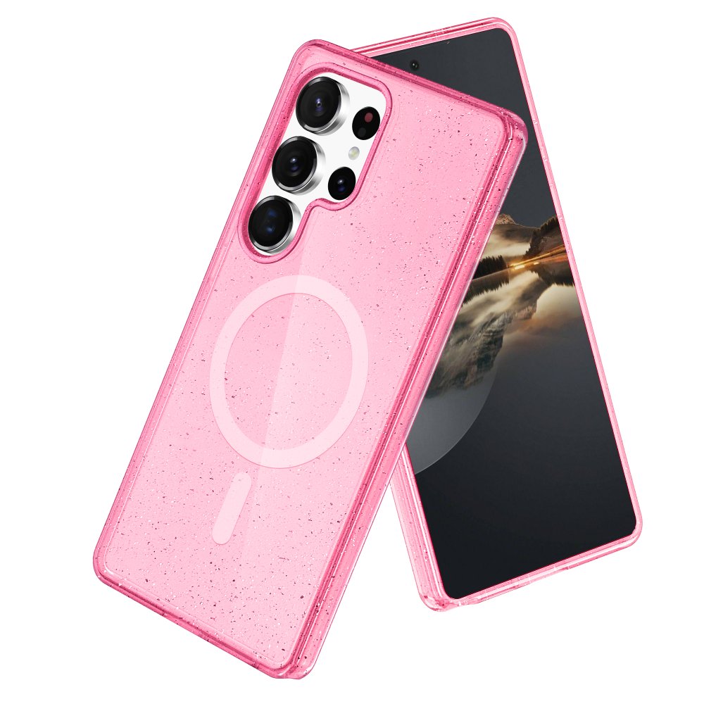 Newface Samsung Galaxy S23 Ultra Kılıf Glow Magsafe Kapak - Pembe