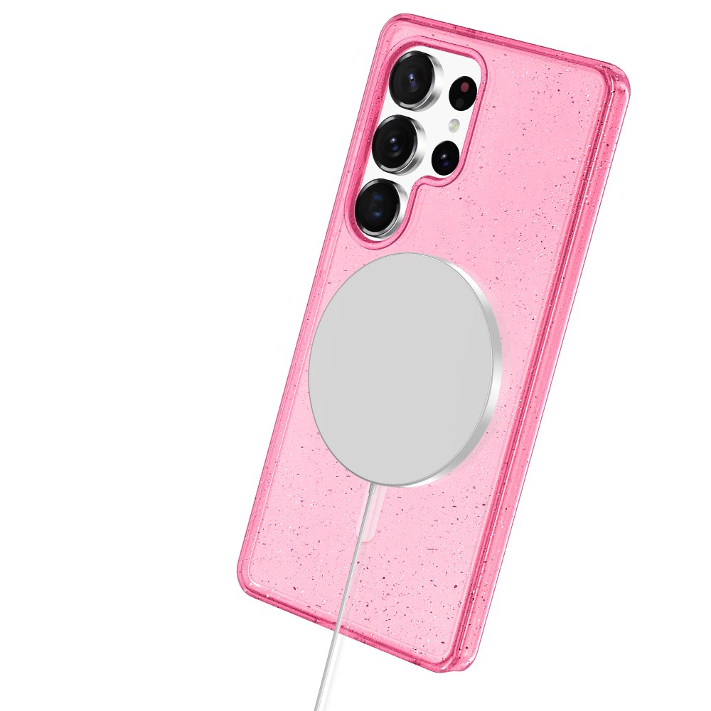 Newface Samsung Galaxy S23 Ultra Kılıf Glow Magsafe Kapak - Pembe