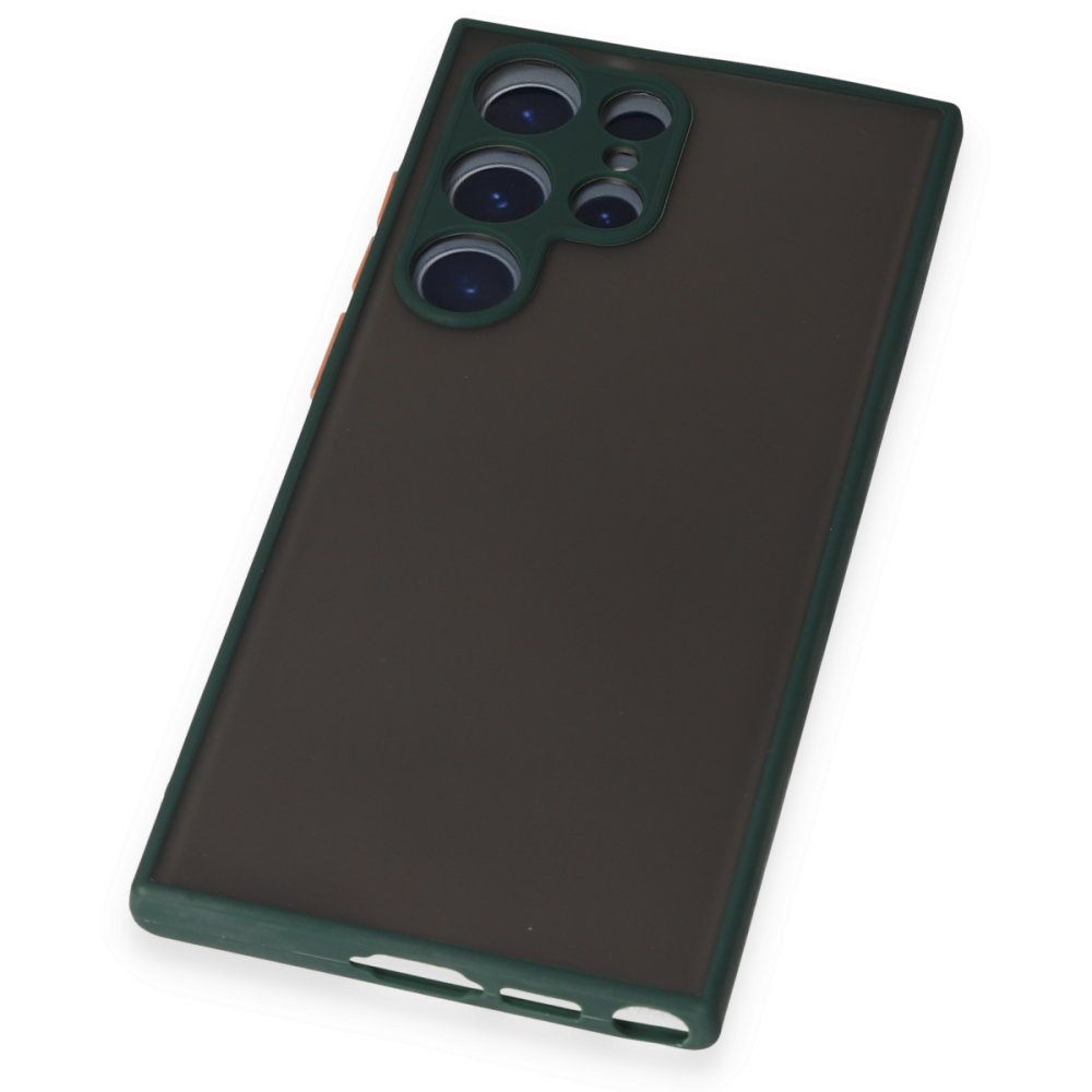 Newface Samsung Galaxy S23 Ultra Kılıf Montreal Silikon Kapak - Yeşil