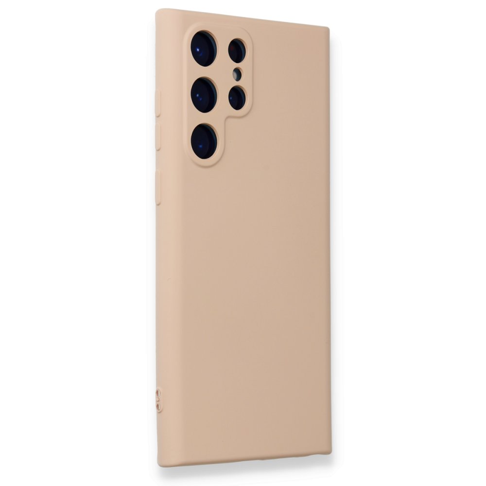 Newface Samsung Galaxy S23 Ultra Kılıf Nano içi Kadife Silikon - Pudra