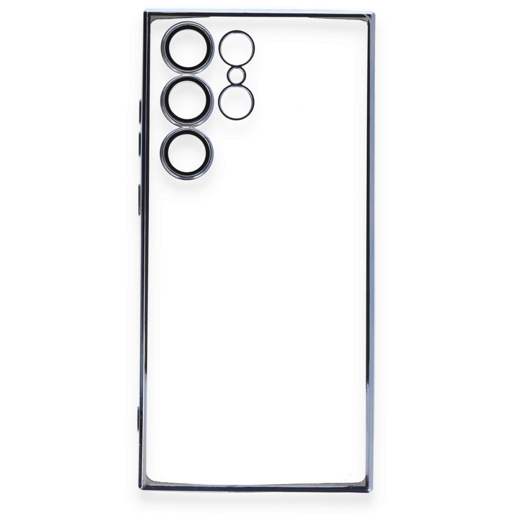Newface Samsung Galaxy S23 Ultra Kılıf Razer Lensli Silikon - Açık Mavi