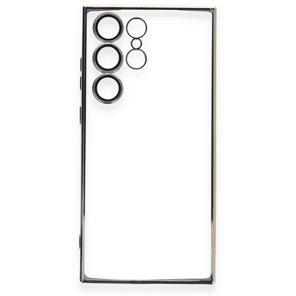 Newface Samsung Galaxy S24 Ultra Kılıf Razer Lensli Silikon - Gold