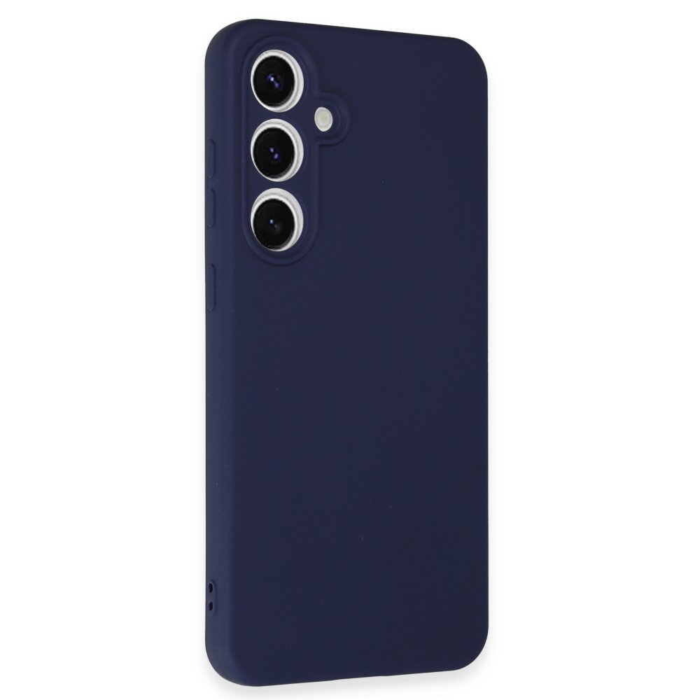 Newface Samsung Galaxy S24 FE Kılıf Nano içi Kadife Silikon - Lacivert