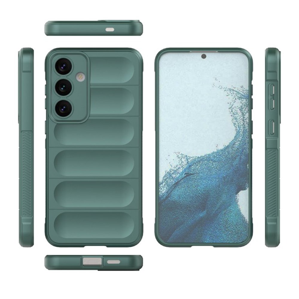 Newface Samsung Galaxy S24 FE Kılıf Optimum Silikon - Koyu Yeşil