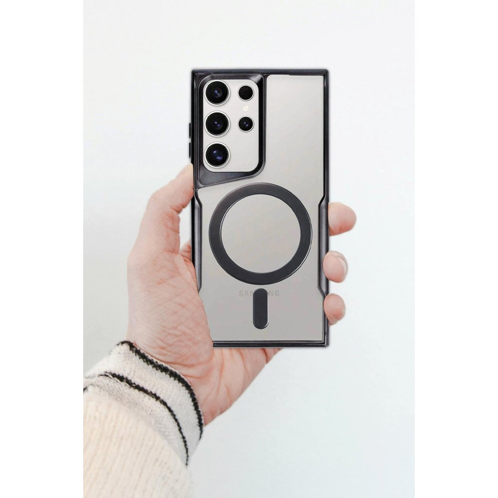 Newface Samsung Galaxy S24 Kılıf Boyi Magsafe Silikon Kapak - Lacivert