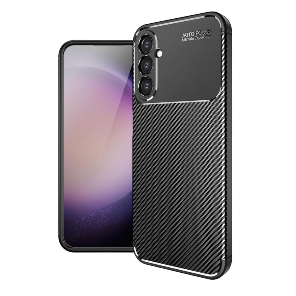 Newface Samsung Galaxy S24 Kılıf Auto Focus Karbon Kapak - Siyah