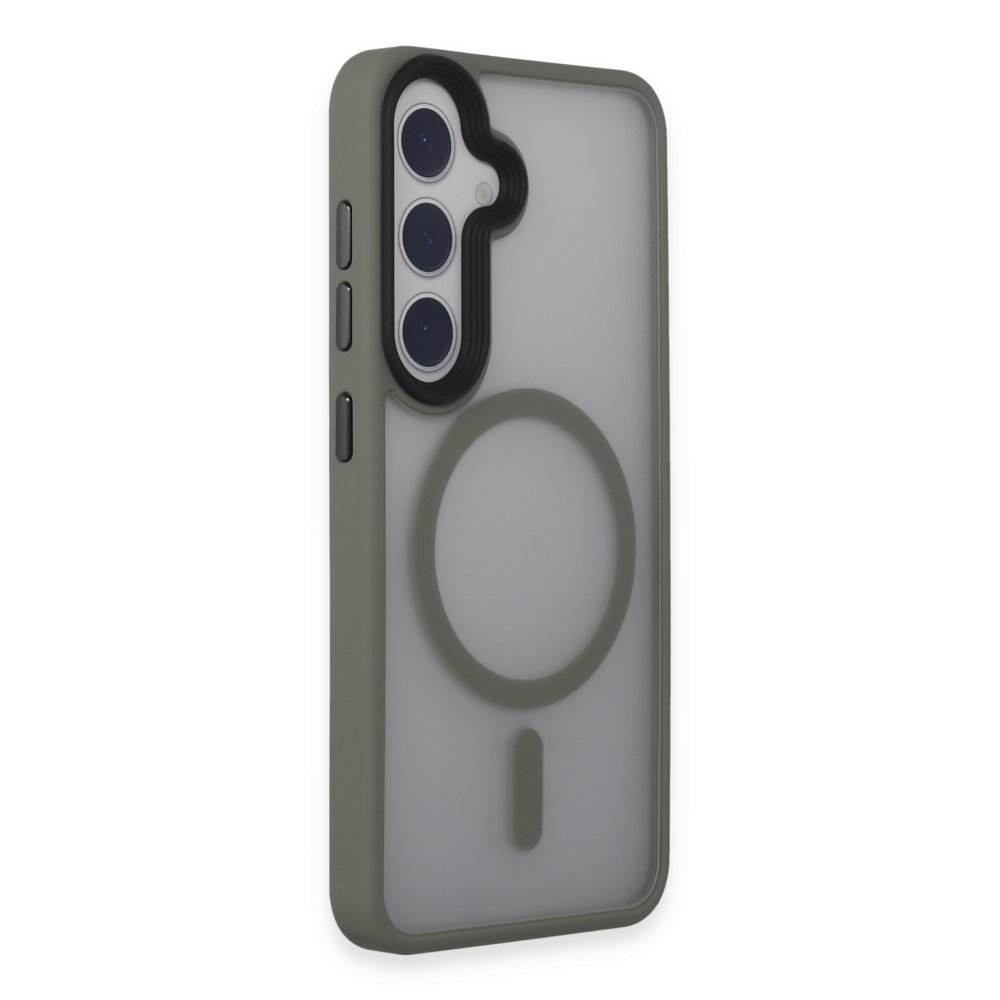 Newface Samsung Galaxy S24 Kılıf Trex Magneticsafe Kapak - Titan Gri