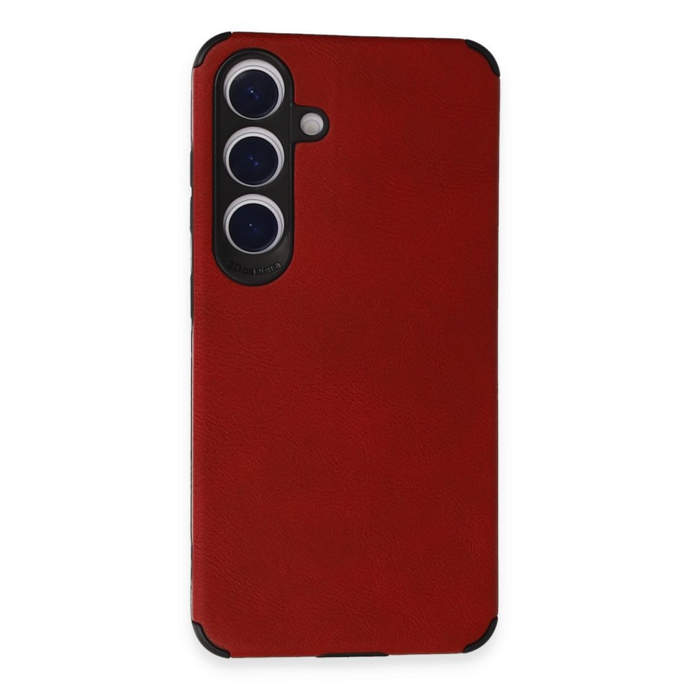 Newface Samsung Galaxy S24 Plus Kılıf Loop Deri Silikon - Kırmızı