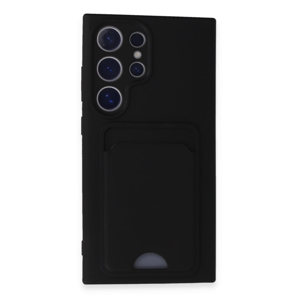 Newface Samsung Galaxy S24 Ultra Kılıf Kelvin Kartvizitli Silikon - Siyah
