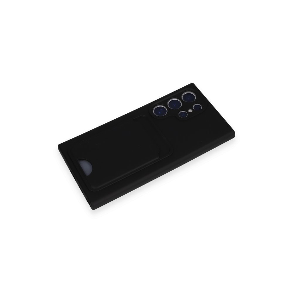 Newface Samsung Galaxy S24 Ultra Kılıf Kelvin Kartvizitli Silikon - Siyah