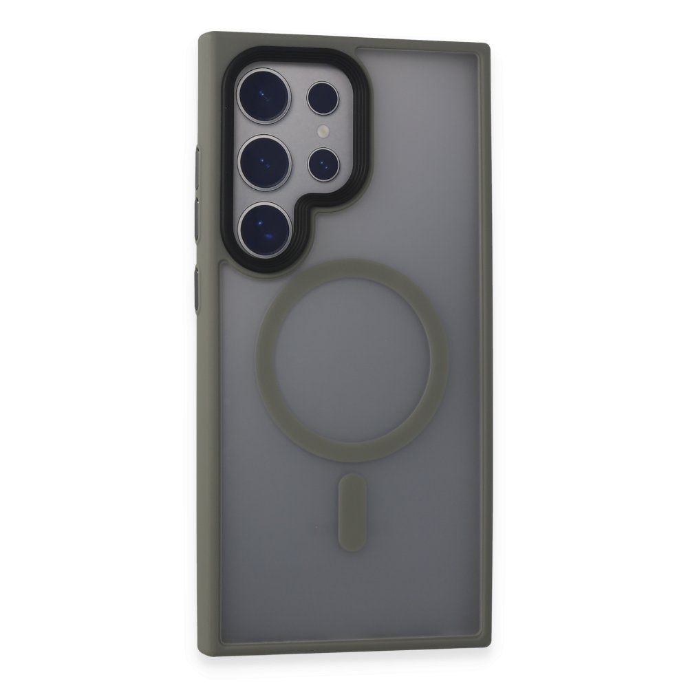 Newface Samsung Galaxy S24 Ultra Kılıf Trex Magneticsafe Kapak - Titan Gri