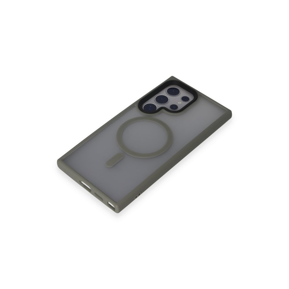Newface Samsung Galaxy S24 Ultra Kılıf Trex Magneticsafe Kapak - Titan Gri