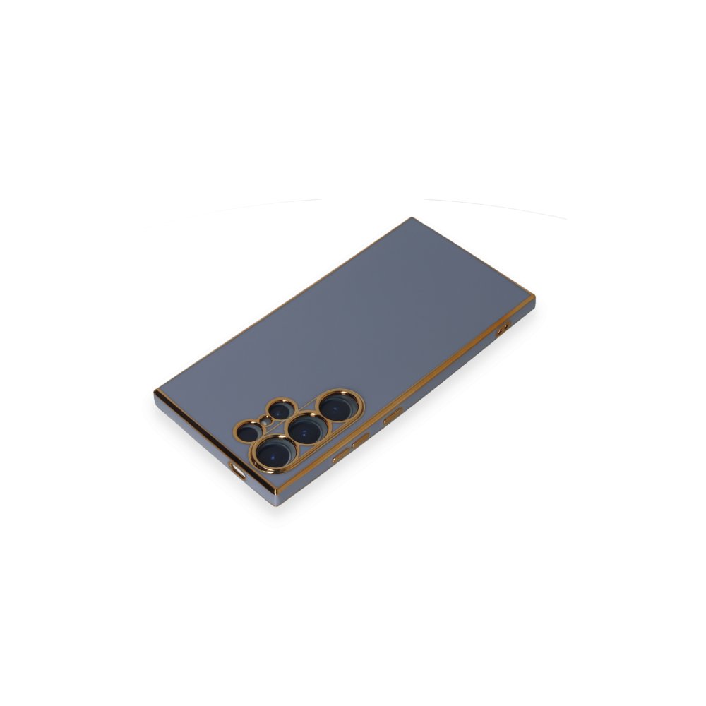 Newface Samsung Galaxy S24 Ultra Kılıf Volet Silikon - Mavi