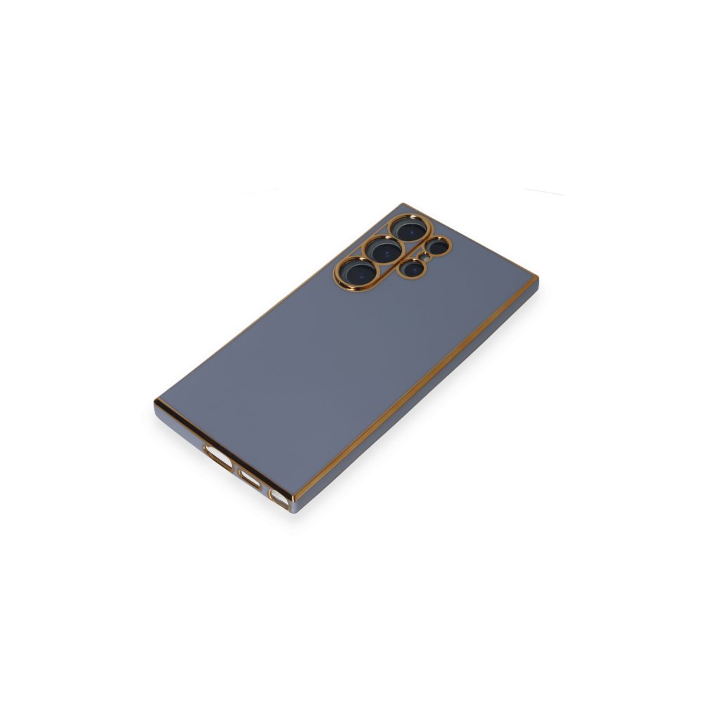 Newface Samsung Galaxy S24 Ultra Kılıf Volet Silikon - Mavi