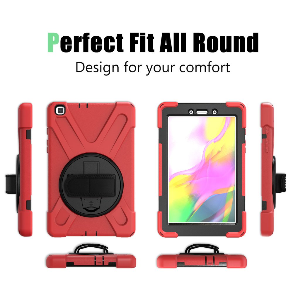 Newface Samsung Galaxy T290 Tab A 8 Kılıf Amazing Tablet Kapak - Kırmızı