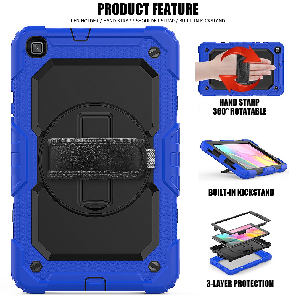 Newface Samsung Galaxy T290 Tab A 8 Kılıf Pars Tablet Kapak - Mavi