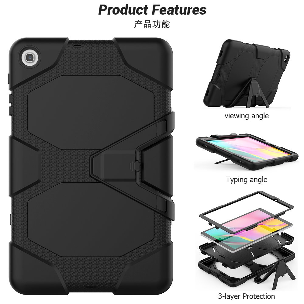 Newface Samsung Galaxy T510 Tab A 10.1 Kılıf Griffin Tablet Kapak - Siyah