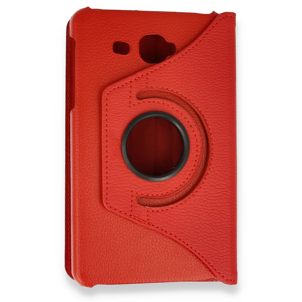 Newface Samsung Galaxy T280 Tab A 7 Kılıf 360 Tablet Deri Kılıf - Kırmızı