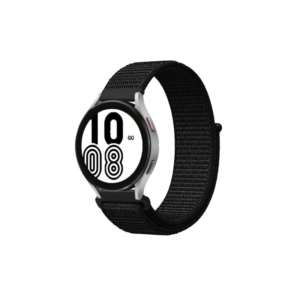 Newface Samsung Galaxy Watch 6 Hasırlı Cırtcırtlı Kordon - Siyah