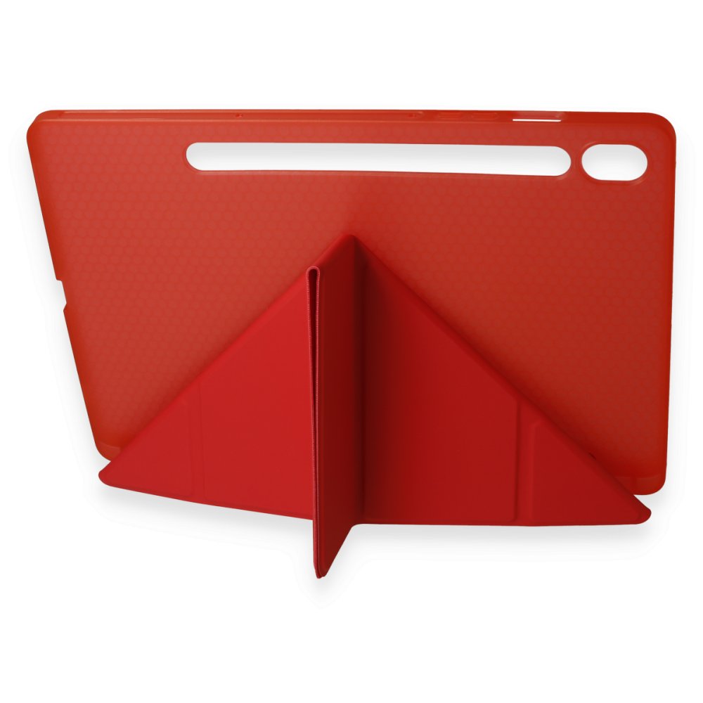 Newface Samsung Galaxy X510 Tab S9 FE 11 Kılıf Kalemlikli Mars Tablet Kılıfı - Kırmızı