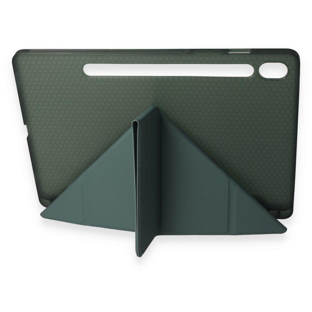 Newface Samsung Galaxy X510 Tab S9 FE 11 Kılıf Kalemlikli Mars Tablet Kılıfı - Koyu Yeşil