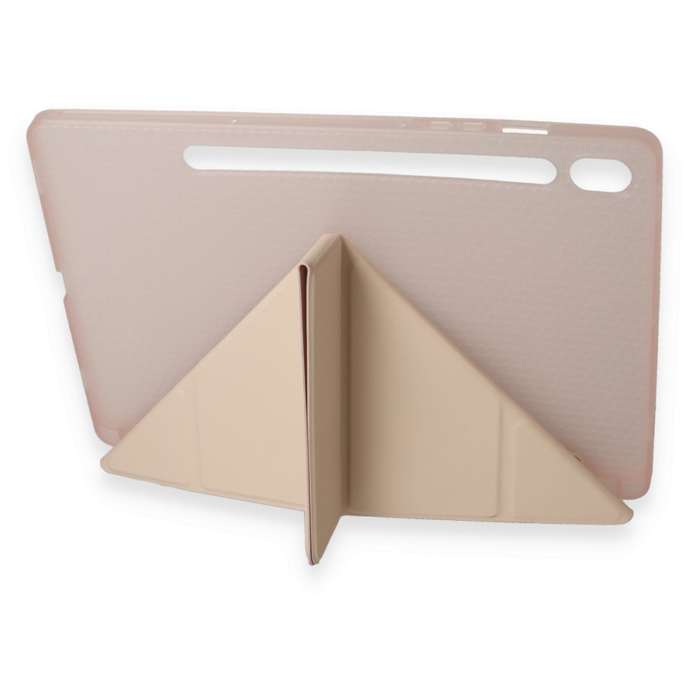 Newface Samsung Galaxy X510 Tab S9 FE 11 Kılıf Kalemlikli Mars Tablet Kılıfı - Rose Gold