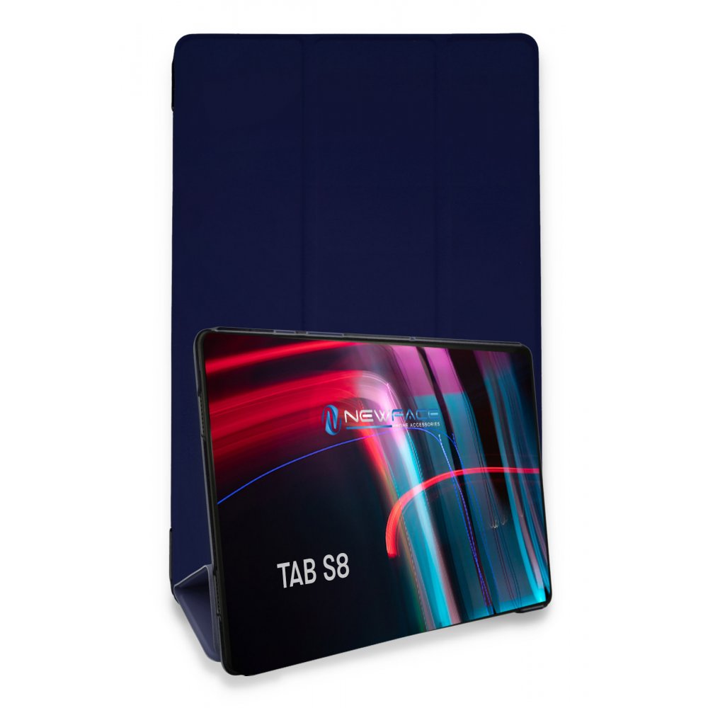 Newface Samsung Galaxy X700 Tab S8 11 Kılıf Tablet Smart Kılıf - Lacivert