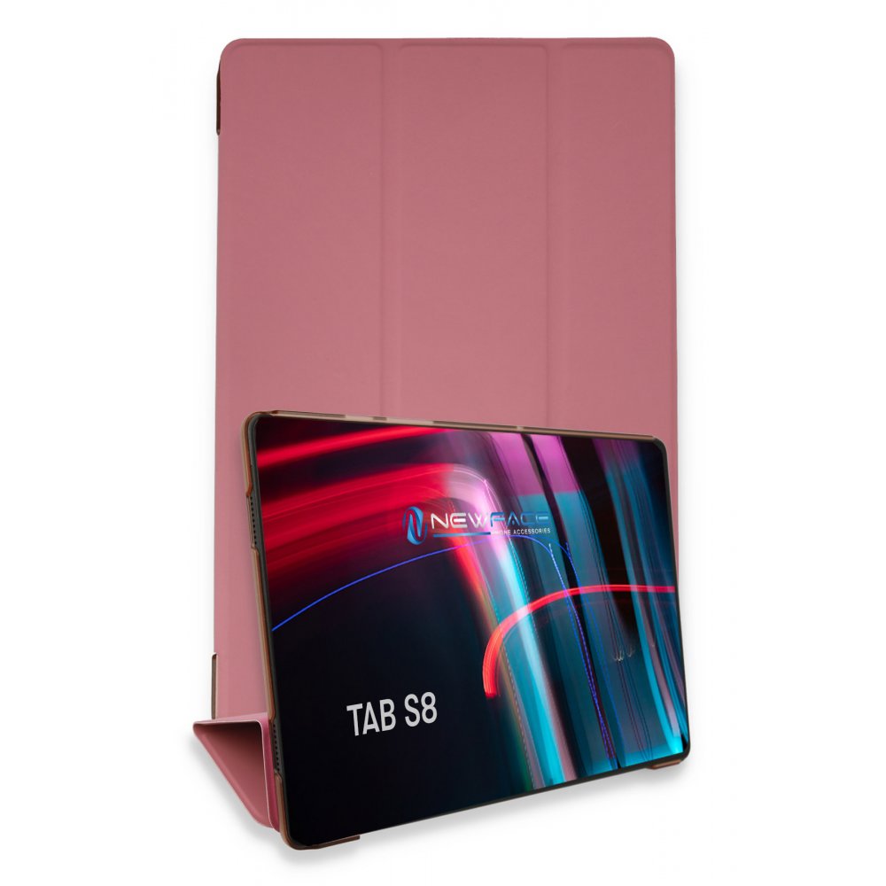 Newface Samsung Galaxy X700 Tab S8 11 Kılıf Tablet Smart Kılıf - Pembe