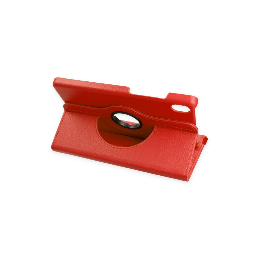 Newface Samsung Galaxy X710 Tab S9 11 Kılıf 360 Tablet Deri Kılıf - Kırmızı