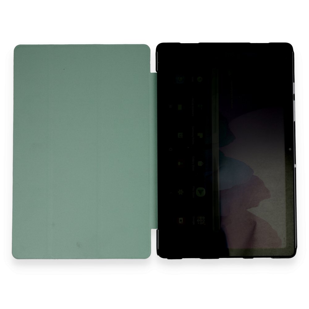 Newface Samsung Galaxy X800 Tab S8 Plus 12.4 Kılıf Tablet Smart Kılıf - Koyu Yeşil