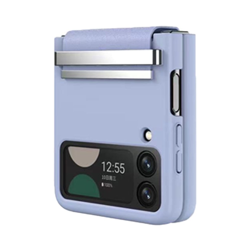 Newface Samsung Galaxy Z Flip 3 Kılıf Belt Flip Kapak - Sierra Blue