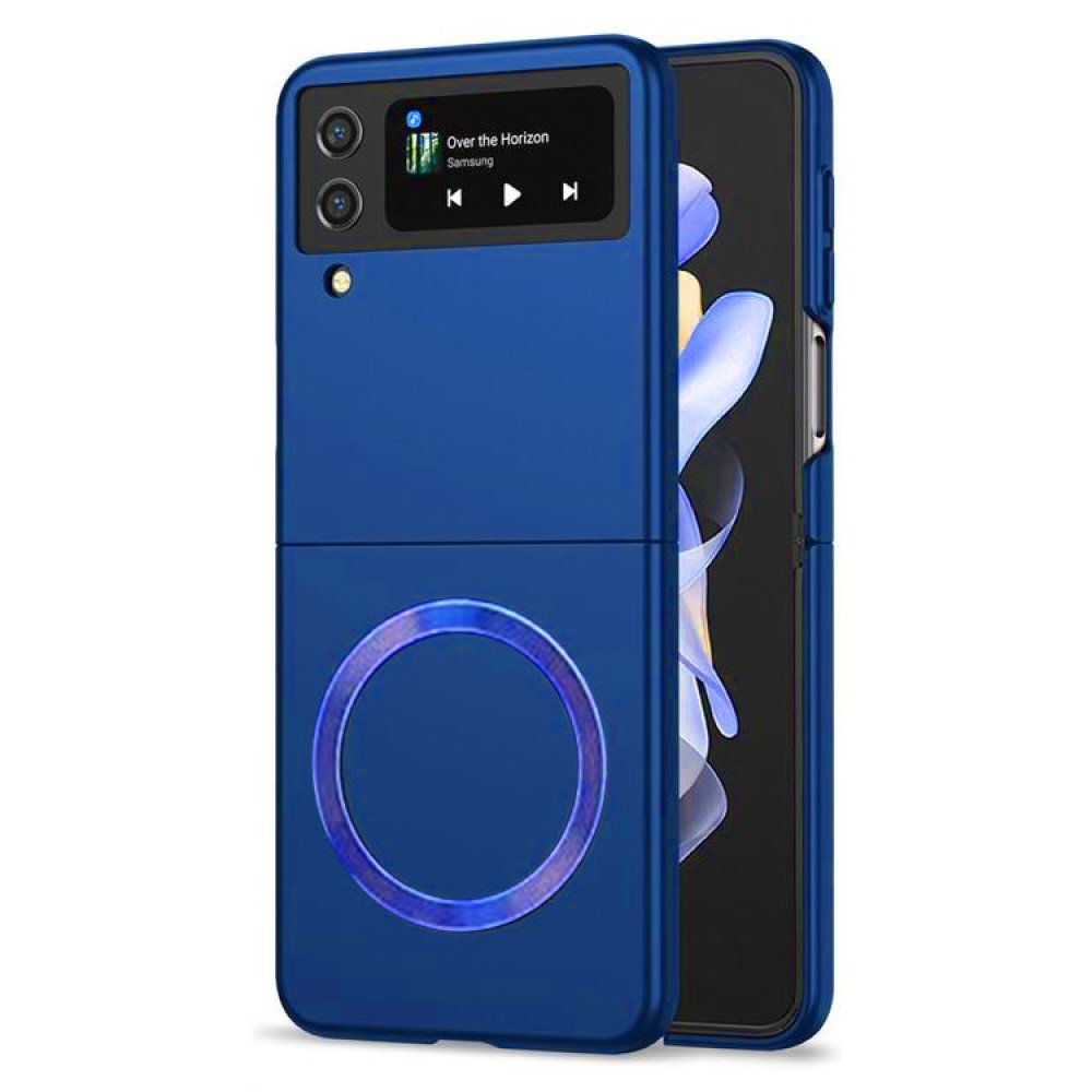 Newface Samsung Galaxy Z Flip 3 Kılıf Mata Fold Kapak - Lacivert