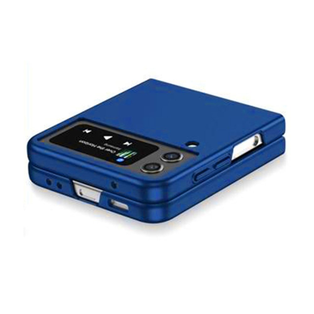 Newface Samsung Galaxy Z Flip 3 Kılıf Mata Fold Kapak - Lacivert