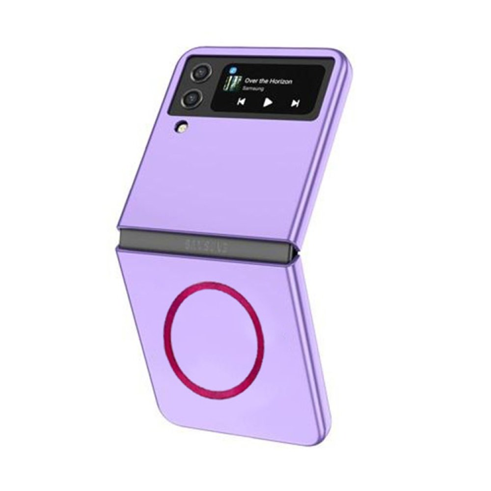 Newface Samsung Galaxy Z Flip 3 Kılıf Mata Fold Kapak - Lila