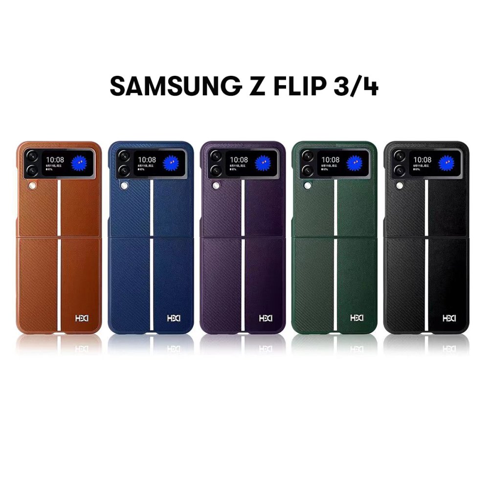 HDD Samsung Galaxy Z Flip 4 Kılıf HBC-155 Lizbon Kapak - Koyu Yeşil