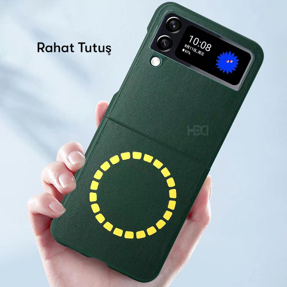 HDD Samsung Galaxy Z Flip 4 Kılıf HBC-156 Forum Magneticsafe Kapak - Lacivert