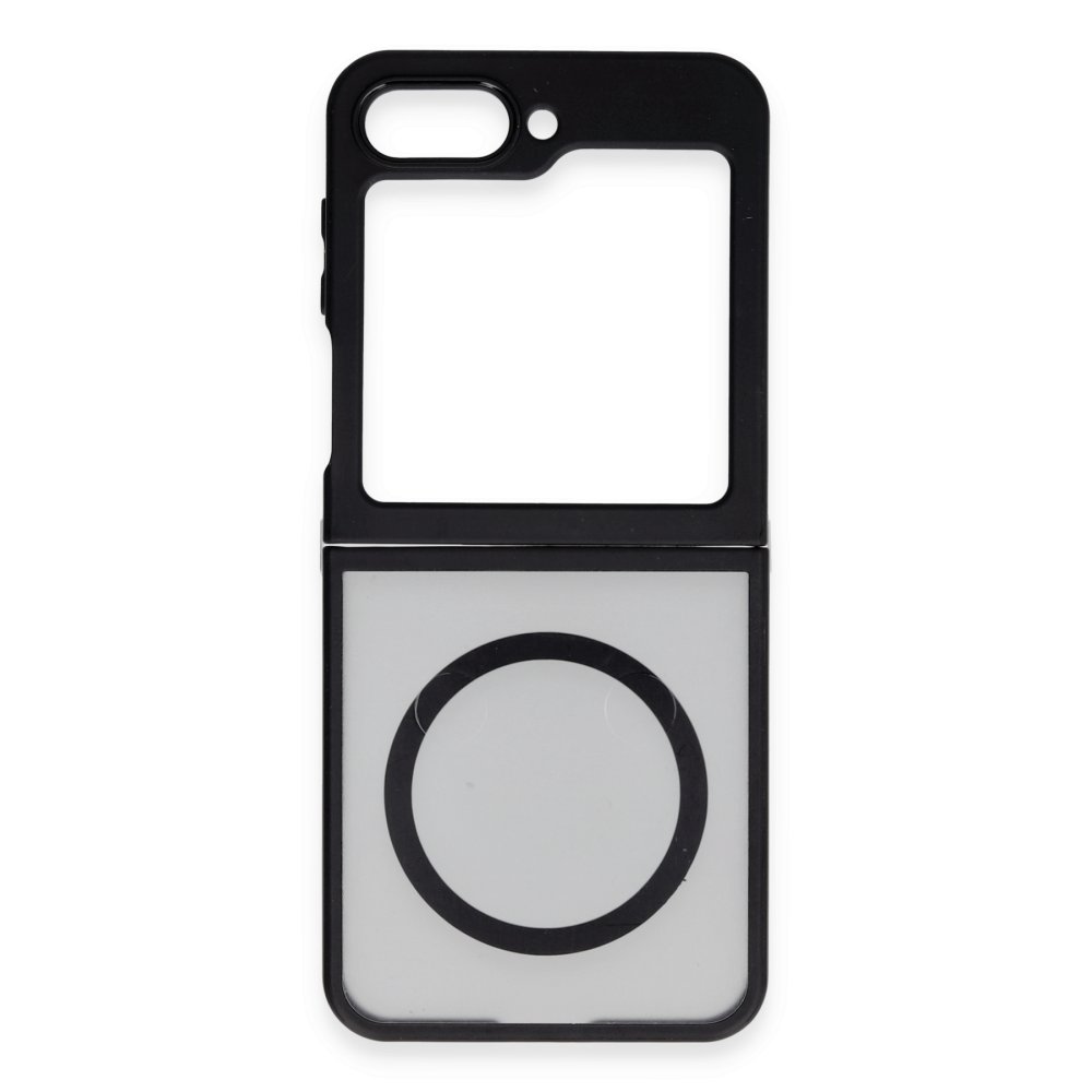 Newface Samsung Galaxy Z Flip 5 Kılıf Blur Fold Magsafe Kapak - Mat Siyah