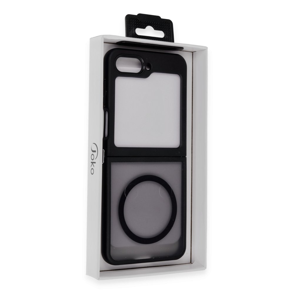Newface Samsung Galaxy Z Flip 5 Kılıf Blur Fold Magsafe Kapak - Mat Siyah