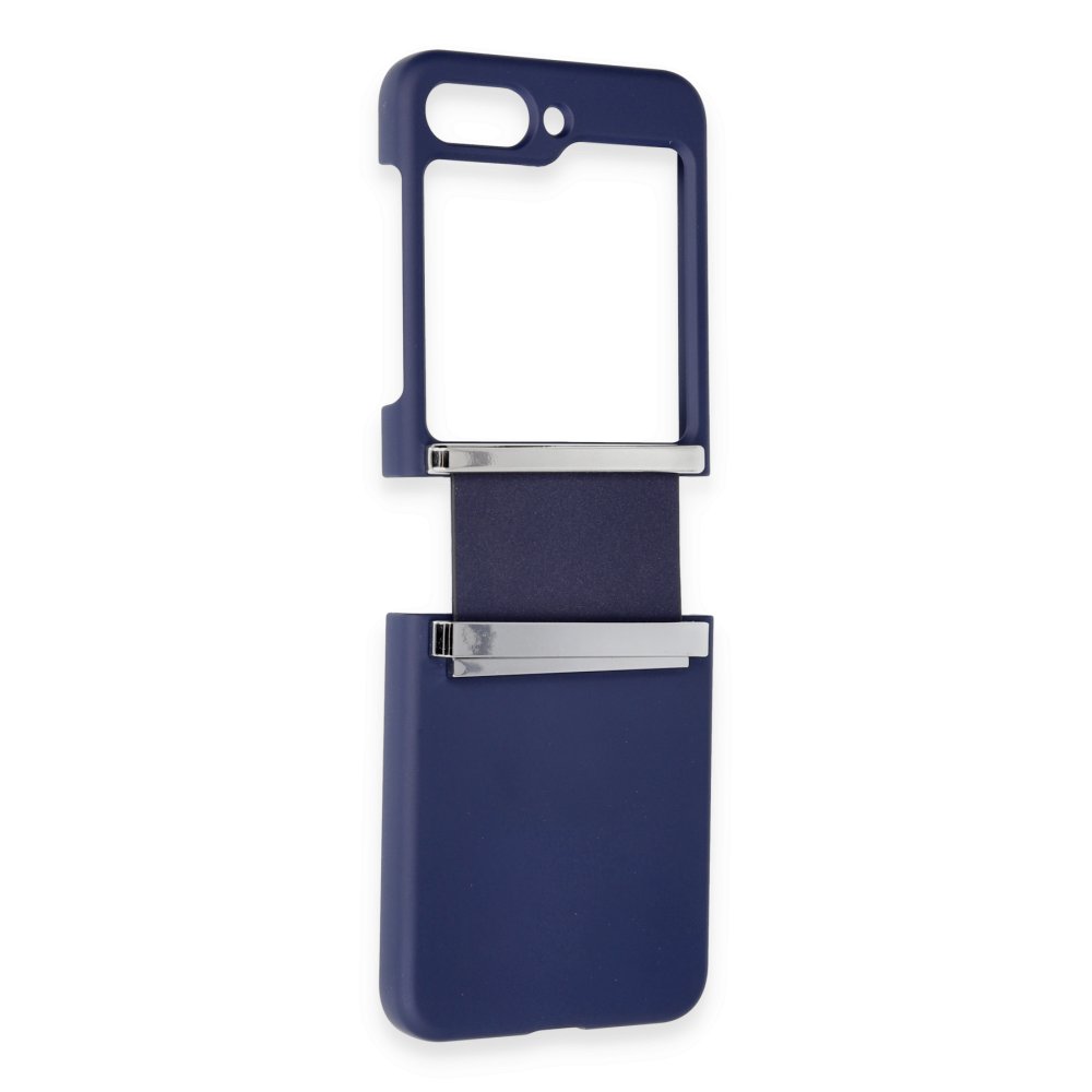 Newface Samsung Galaxy Z Flip 6 Kılıf Belt Flip Kapak - Lacivert