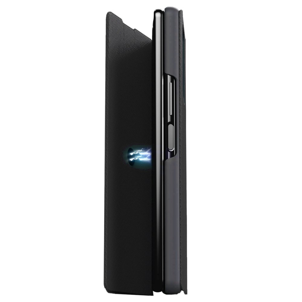 Newface Samsung Galaxy Z Fold 3 Kılıf Fold Karbon Kapak - Siyah