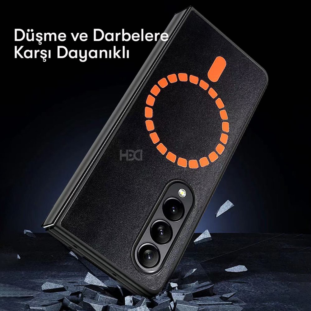 HDD Samsung Galaxy Z Fold 3 Kılıf HBC-156 Forum Magneticsafe Kapak - Lacivert