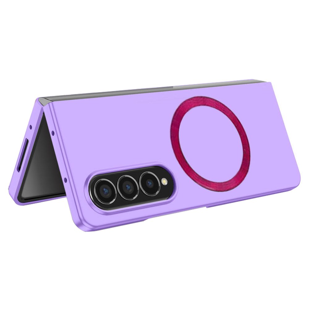 Newface Samsung Galaxy Z Fold 3 Kılıf Mata Fold Kapak - Lila