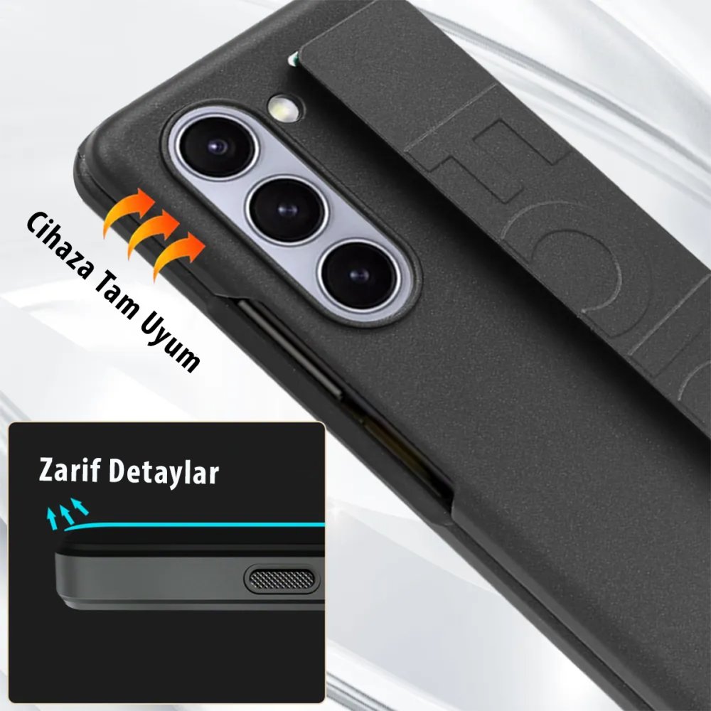 Newface Samsung Galaxy Z Fold 5 Kılıf Data Kapak - Beyaz