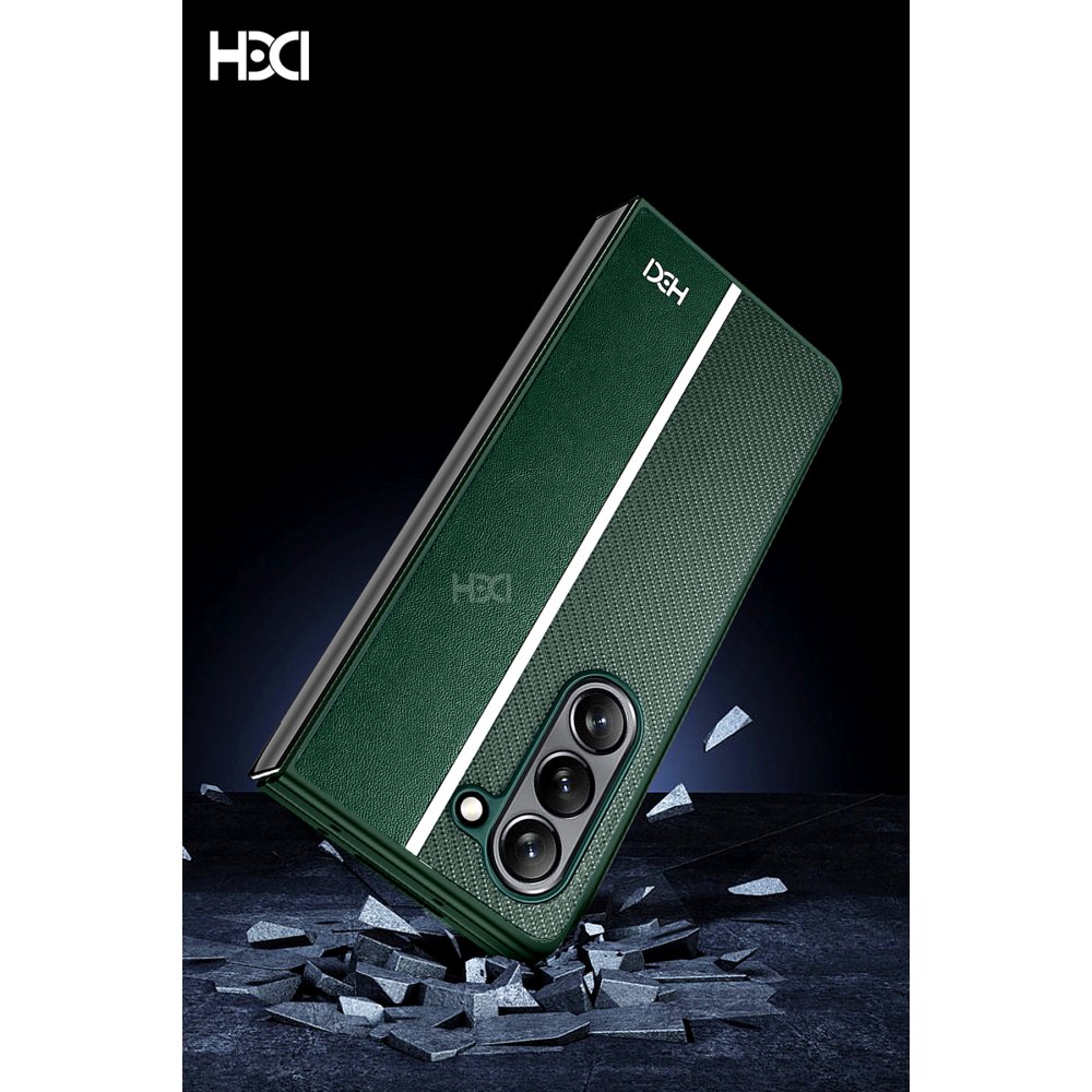 HDD Samsung Galaxy Z Fold 5 Kılıf HBC-155 Lizbon Kapak - Derin Mor